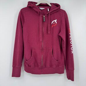 Peloton Fleece Zip Up Sweatshirt Size Small Athletic Spin Cycling Workout Woman’